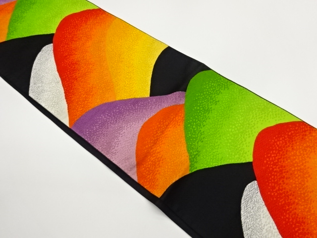 JAPANESE FUKURO OBI / WOVEN ABSTRACT MOUNTAINS